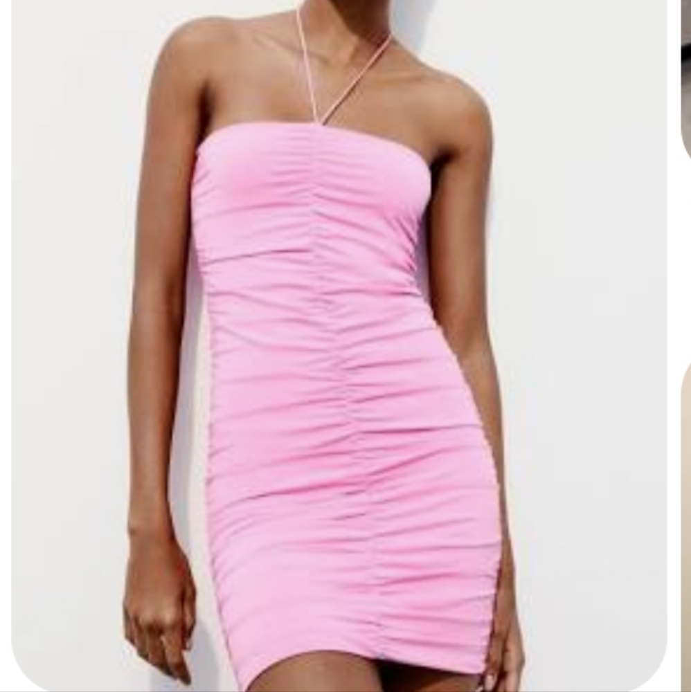 🆕️ Zara Polyamide Ruched Dress